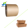  Rollo de papel Kraft marrón recubierto de Pe de un lado de calidad alimentaria a precio mayorista para fabricar contenedores para llevar Kraft 