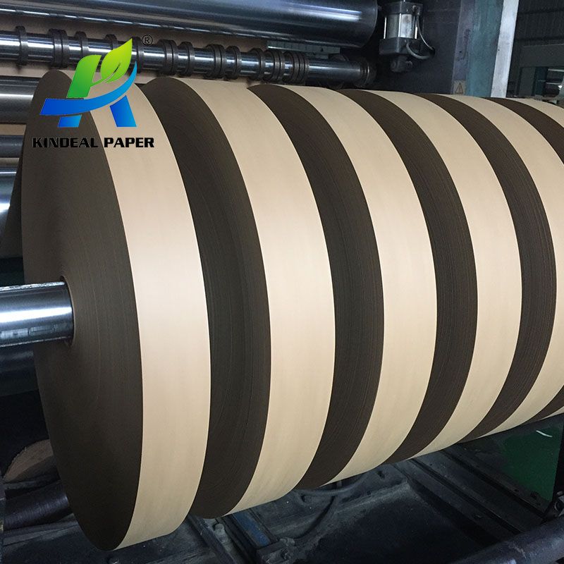 Papel Kraft marrón laminado de PE de fibra larga para hacer ensaladeras
