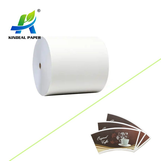 Taza de papel recubierta de polietileno de un lado de calidad alimentaria china, papel para fabricar tazas de café de 8oz 