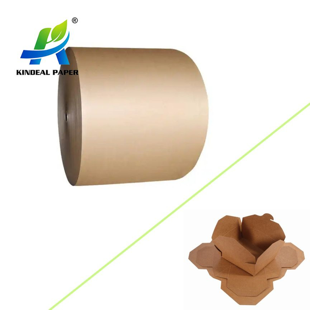 Tablero de papel kraft recubierto de PE marrón oscuro resistente al agua y al aceite para fabricar contenedores de papel para llevar