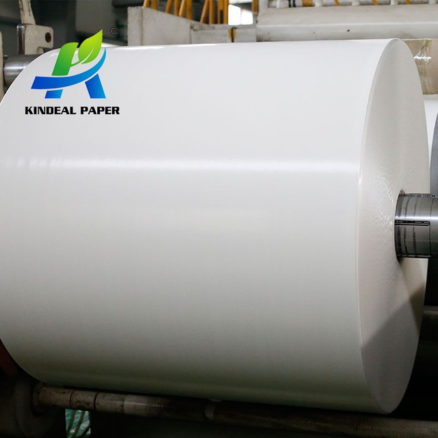 Papel en stock para vasos recubierto de Pe de dos caras de alto volumen de 190 g/m² para fabricar vasos para bebidas de 12 oz o 14 oz.