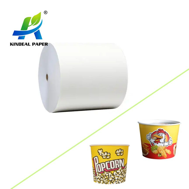 Tablero de embalaje de calidad alimentaria GCU con un lado recubierto de arcilla y el otro lado con papel recubierto de Pe para cubos de pollo KFC