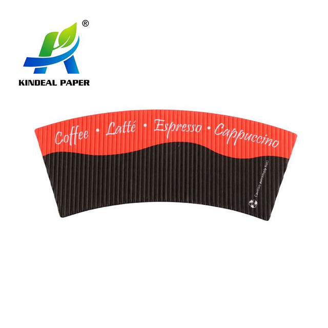 Ventilador ondulado para funda de taza de café de papel de pared doble