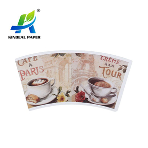 Los espacios en blanco coloridos de la taza de papel 9oz modificaron el diseño para requisitos particulares por la impresión flexográfica