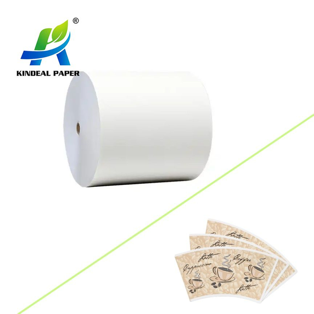 Rollo enorme de papel para tazas para ventilador de papel para tazas de café y espacios en blanco coloridos de papel para tazas en tamaño de 4oz/6oz/8oz/9oz/12oz